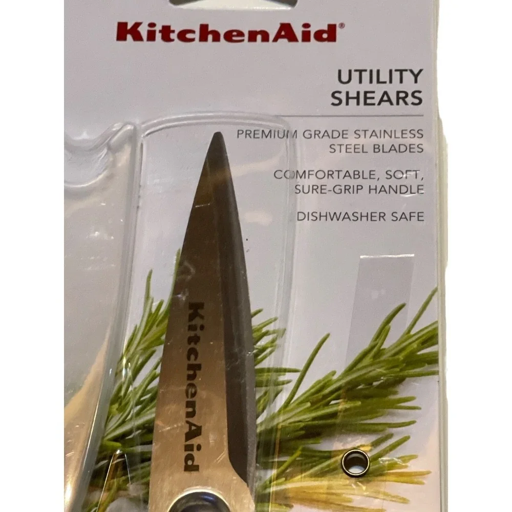Kitchenaid Shears Pink Hibiscus Stainless Steel Blades Soft Sure-Grip Handle
